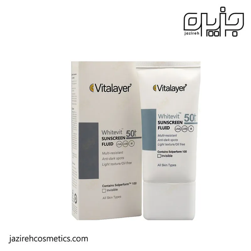 فلوئید ضد آفتاب بی رنگ ضدلک SPF50 ویتالایر